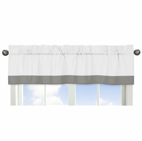 Woodsy Grey and White Collection Window Valance