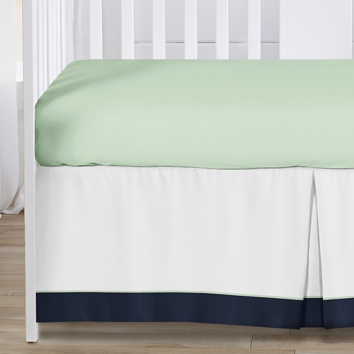 Woodsy Navy, Mint and Grey 4 Piece Bumperless Crib Bedding Collection - alt image 3