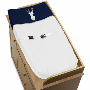 Woodsy Navy, Mint and Grey Collection Changing Pad Cover