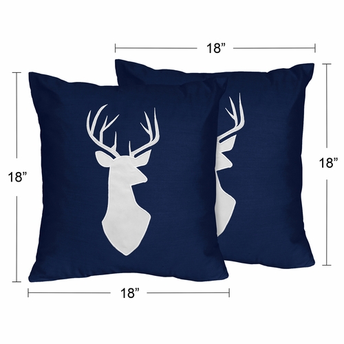 Woodsy Navy, Mint and Grey Collection Decorative Accent Throw Pillows - Set of 2 - alt image 3