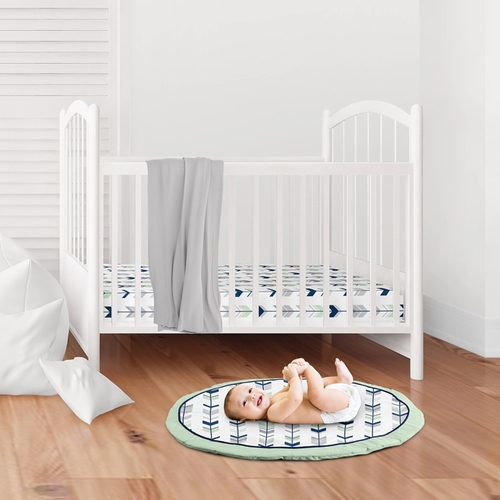 Woodsy Navy, Mint and Grey Collection Playmat - alt image 1
