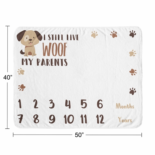 Woof Collection Dog Birthday Milestone Blanket - alt image 3