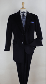 Veno Giovanni TIL-71 Navy 2-Button 3/4 Length Wool/Cashmere blend overcoat with 2 Flap pockets. This coat is thick enough to keep you warm in any weather. Available @BerganBrothersSuits.com