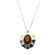 Amber and Sterling Silver Octagon Necklace