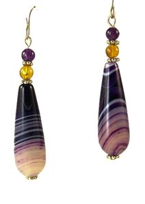 Amethyst and Citrine Drop Earrings