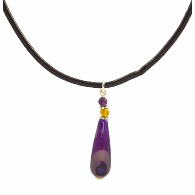 Amethyst Citrine 'n Leather