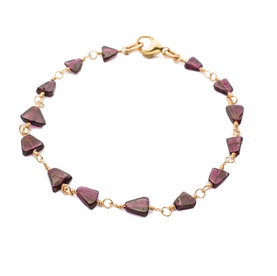 Arrow Head Garnet Bracelet