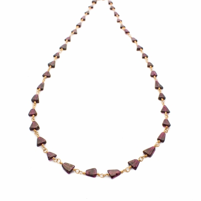 Arrow Head Garnet Necklace