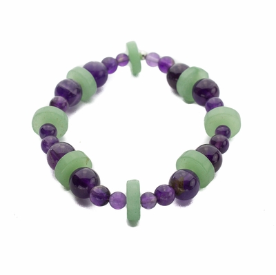 Aventurine/Amethyst Stretch Bracelet