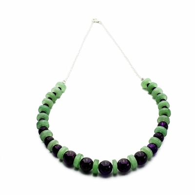 Aventurine and Amethyst Necklace