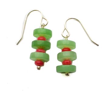 Aventurine Coral Earrings