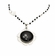 Black Snowflake Obsidian with Black Spinel Link Necklace