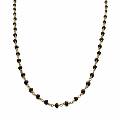Black Spinel Link Necklace