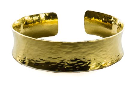 Brass Hand-Hammered Cuff Bracelet