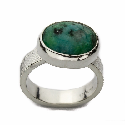 Chrysocolla East/West Ring