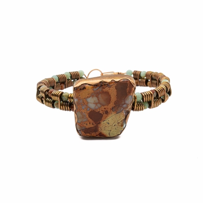 Copper Impression Jasper Focal Bracelet