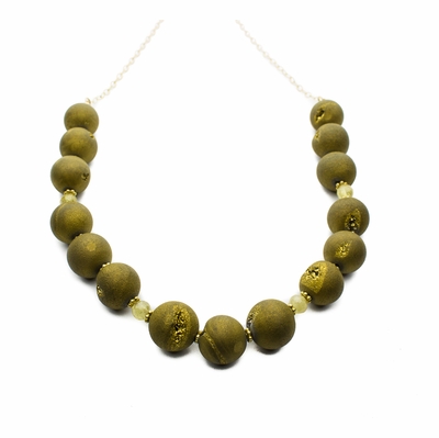 Druzy & Gold Necklace