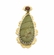Ginkgo Leaf Picture Jasper and Sunstone Pendant Necklace