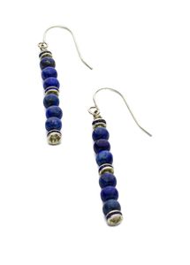 Lapis and Sterling Silver Dangle Earrings