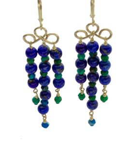 Lapis Lazuli and Chrysocolla Earrings