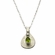 Peridot Pendant and Checkered Hoop Earrings Gift Set