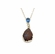 Plume Agate Blue Topaz Necklace