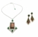 Red Creek Jasper & Malachite Necklace and Earrings Set