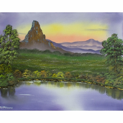 Southwest Mountain Lake Sunset