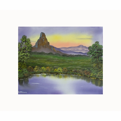 Southwest Mountain Lake Sunset Print