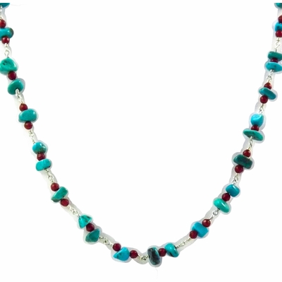 Turquoise and Coral Necklace