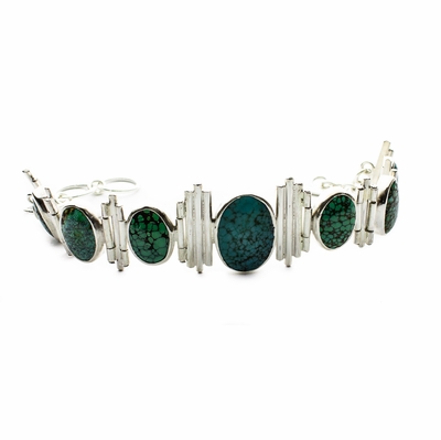 Turquoise Hinged Bracelet