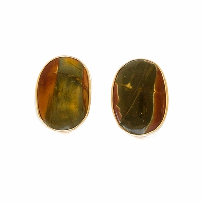 Up the Red Creek Earrings - Oval