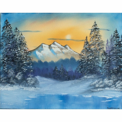 Winter Evergreen Mountain