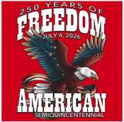 250 YEARS OF FREEDOM-JULY 4TH 2026-SEMIQUINCENTENIAL-(T-SHIRT-HOODIE-LONG SLEEVE T)