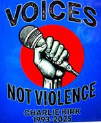 CHARLIE KIRK-VOICES-NOT VIOLENCE-1993-2025-(T-SHIRT-LONG SLEEVE T-HOODIE)