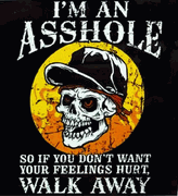 I'M AN ASSHOLE SO IF YOU DON'T WANT YOUR FEELINGS HURT-WALK AWAY-(T-SHIRT-LONG SLEEVE T-HOODIE)