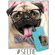 PUG SELFIE-RHINESTONES