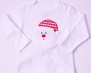 Le Za Me Santa Baby White Knit Santa Face Long Sleeve Shirt 7