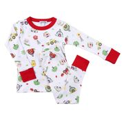 Magnolia Baby Red Farmlife Printed Long Pajama 12/18M-4T