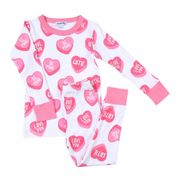 Magnolia Baby XoXo Printed Long Pajama Hot Pink 6/12M-10