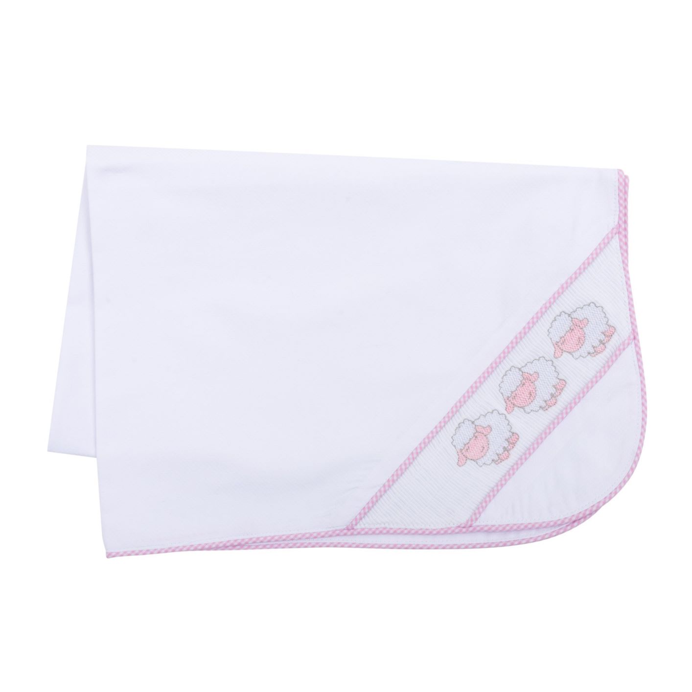 Main Street Collection Pink Lamb Smocked Blanket