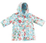 Pluie Pluie Aqua Floral Rain Coat
