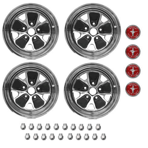 14" x 6" Mustang Styled Steel Wheel Package