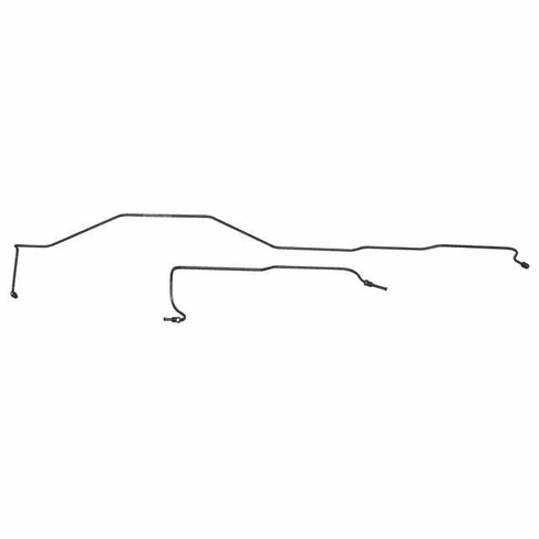 1964-66 Mustang Shelby Rear Axle Brake Line [8" and 9" Rear, Dual Exhaust]  (Stainless Steel)