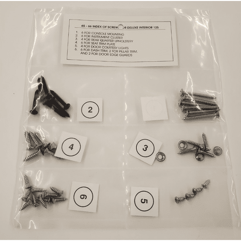 1965-66 Mustang "Pony" Trim Screw Kit