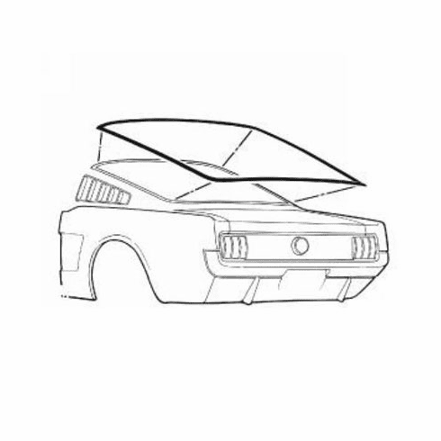 1965-66 Mustang Shelby Fastback Rear Window Weatherstrip