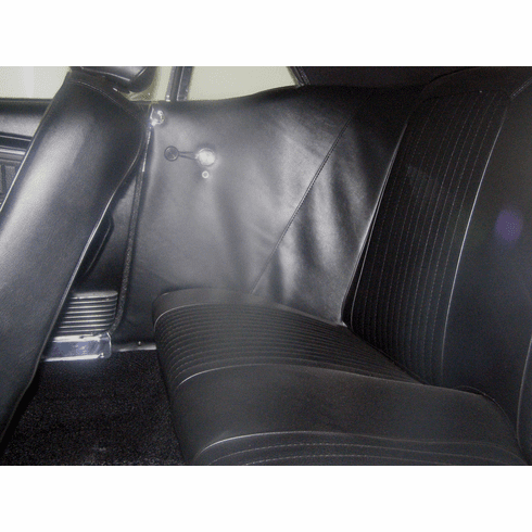1965-68 coupe black quarter trim covers for deluxe car interiors