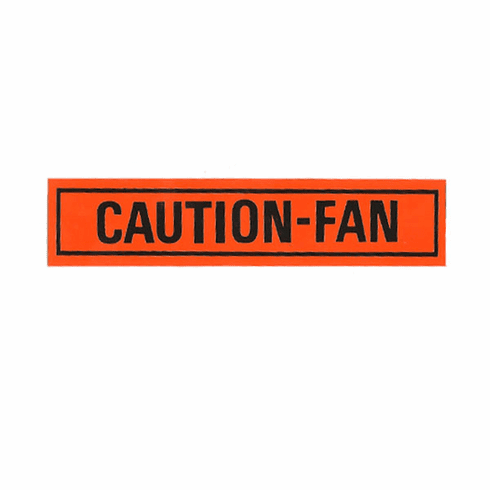1965-73 Mustang Shelby Caution Fan Decal
