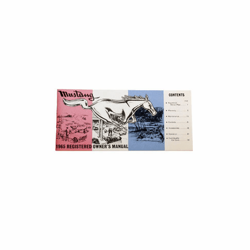 1965 Mustang Owners Manual