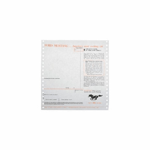 1965 Mustang Window Sticker